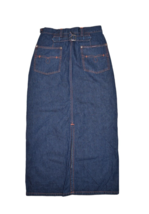 Starwear Jeans Skirt Womens 8 Dark Wash Denim Buckle Back Maxi Long Penc... - $24.04