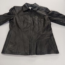 Worthington RN#93677 Women's Black Genuine Leather Full Zip Jacket Size Medium image 15