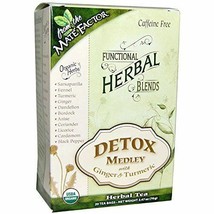 NEW Mate Factor Functional Herbal Blends Detox Medley with Turmeric 20 Bag - £8.03 GBP