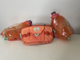 Nathan Hydration Belt Two 9oz Water/Fuel Bottles Adjustable Waist Runnin... - $12.74