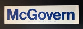 1972 Mc Govern President Automobile Car Bumper Sticker True Vtg Deadstock Blue - £5.98 GBP
