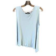 Ivanka Trump Womens Size L Blue Tank Top Shirt Sleeveless Asymetric Hem Sparkle - £13.78 GBP