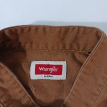 Wrangler Est 1947 Men's Brown Button Up Pockets 3/4 Sleeve Size Large image 4