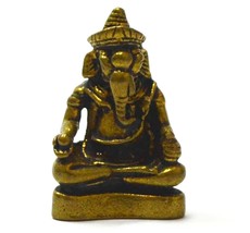Hindusim Statue Load Ganeh Ganesha Elephant God Hidu Thai Mini Amulet Su... - $24.88