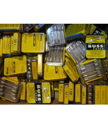 NEW LOT of 50 Vintage Fuses BUSS pigtail 1 Amp  # GJV-1   (10 packs of 5) - $45.59