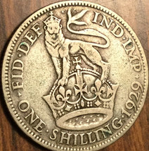 1929 UK GB GREAT BRITAIN SILVER SHILLING COIN - $6.95