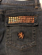 Tommy Jeans Women&#39;s Denim Blue Bootcut Distressed Stretch Jr. Size 13 X 31 - $28.71