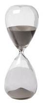 Hand-Blown Smoke Glass Sand Timer - 30 Minute Hourglass - £22.15 GBP