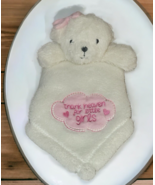 Baby Gear Lovey Pink Bear Thank Heaven for Little Girls Security Blanket... - $10.04