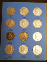 1948 - 1963 COMPLETE SET 35 BEN FRANKLIN 90% SILVER HALF DOLLARS COLLECTION - £391.56 GBP