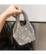 Shiny Crystal Clutch purse bucket Shoulder bag rhinestone Handmade purse... - £84.67 GBP+