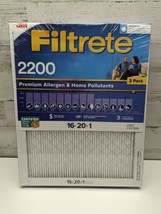 3-PK 3M Filtrete 2200 MPR High Performance Air Filters 16" x 20" x 1". NEW - £26.67 GBP