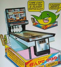 Cape Cod Arcade Flyer Original Vintage United Shuffle Alley Game Promo 8&quot; x 11&quot; - £16.32 GBP