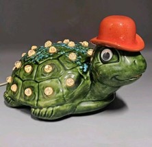 VINTAGE MCM Green Ceramic Turtle Night Light / Lamp - Working - £73.56 GBP