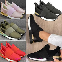 Women Casual Designer Sneakers Loafers Ladies Slip On Comfort Home Shoes Girls - £22.37 GBP+