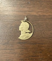 1976 France French 20 Centimes Cutout Coin Pendant - $14.03