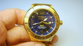 Invicta GMT Professional #6340 Watch w Gold Tone Stainless Band - $75.00