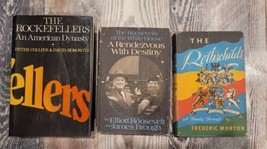 Curated Vintage Book Lot Powerful Famlies Rockefellers Rothschilds Roosevelt&#39;s - £56.79 GBP