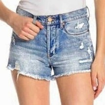 NWT Blank NYC Light Wash Button Fly Distressed Denim Shorts Size 32 - £29.03 GBP