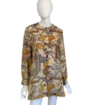 Vintage Women’s Dress Size 4 Long Sleeve Semi Sheer Tunic Shirt Tanner - £7.90 GBP