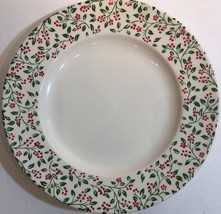 Homer Laughlin Holly Berry 2 Dinner Plates Usa Ceramic White - £23.80 GBP
