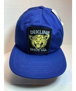 DEKLINE Skateboarding Shoe Co. Wildcat Patch  Blue Twill Snapback Hat Rare - £14.11 GBP