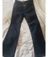 Girls Jordache Size 6 Sparkly Glitter Dark Blue Jeans ^ - $27.35 CAD