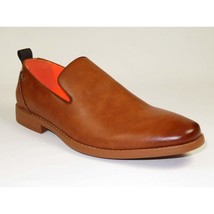 Men Tayno Dressy Casual Soft Leather Comfortable Slip on Loafer #ALPHA L Cognac image 2