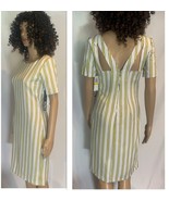 XOXO Summer Dress Yellow &amp; White Stripe Peek-a-Boo Back Many Sizes - $14.92 CAD