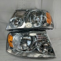 Fits 2004-2008 Ford F150 LH RH Headlight Assembly Pair Clear Lens Chrome... - $2,967.30