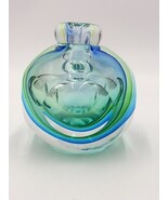Vintage Murano Italy Flavio Poli Sommerso Faceted Art Glass Bottle Vase 4” - $189.20 CAD