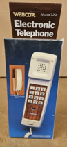 NOS VINTAGE  1980s Webcor CORDED Electric TELEPHONE Push Button Wall Mount - £50.70 GBP