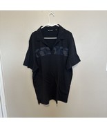 Travis Mathew Polo Golf Shirt Men’s Short Sleeve Size XXL Black Blue Palm - $240.63 MXN