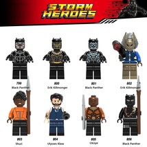 8pcs Marvel Black Panther Minifigures Erik Killmonger Shuri Ulysses Klaw Okoye - £13.42 GBP