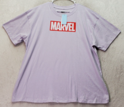 Marvel T Shirt Top Women XL Lilac Black Panther Oversized Short Sleeve Crew Neck - £14.44 GBP