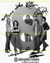 8 Simple Rules Signed Autographed Rp Photo John Ritter Kaley Cuoco Katey Sagal - £13.58 GBP
