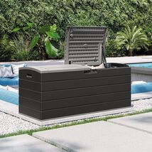 SUNCAST GARDEN PATIO POOL STORAGE DECK BOX OUTDOOR RESIN MODERN 120 GALL... - $231.65