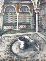 VTG Bath at Comares Palace Alhambra Granada Spain Postcard Islamic Sleeping Room - £7.38 GBP