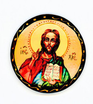 Rusa Pintada a Mano Broches De Religiosa Santos _ Broche _ 02 , Jesús Cristo - £9.51 GBP