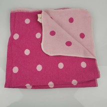 David Fussenegger Pink Polka Dot Thick Cotton Flannel Baby Girl Blanket - £31.64 GBP