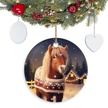 NETHOUSE Horse Christmas Ornament Craft Gifts Horse Christmas Pendant Home Decor - £10.13 GBP