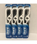 4x Oral B Charcoal Infused Bristles Manual Toothbrushes Medium Whitens T... - $14.01