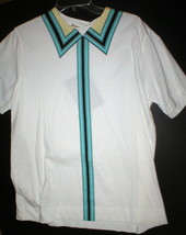 New Mens NWT Designer Marni Polo Tee Shirt US L Light Blue White Stripes 44 IT  - £378.11 GBP