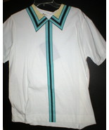 New Mens NWT Designer Marni Polo Tee Shirt US L Light Blue White Stripes... - £386.90 GBP