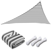 16Ft 97% Uv Block Triangle Sun Shade Sail Canopy Outdoor Patio Pool Gray... - $65.99