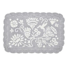 Pioneer Woman ~ MAZIE GRAY ~ 20 x 32 ~ Cotton Bath Rug ~ Throw Rug - £20.58 GBP