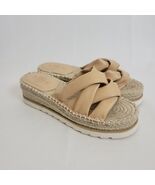Oasis Society Rebel Beige Criss Cross Platform Espadrille Sandals Women&#39;... - $427.17 MXN