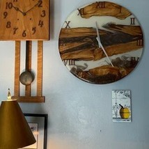 Epoxy clock| Resin clock |Clock for office decor | Wall Clock | Wood Epoxy Clock - $1,245.00