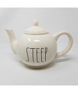 Rae Dunn white large ceramic &quot;STEEP&quot; teapot. - £39.31 GBP