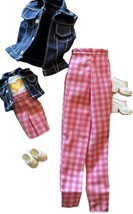 Mattel Barbie &amp; Kelly Dolls Fashion Avenue Matching Outfits Gingham Inco... - $13.99